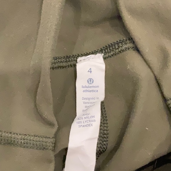 Lululemon Athletica Leggings | Hunter Green | Tights | Size 4 | Roll down waist - Picture 3 of 7